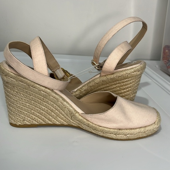 Stuart Weitzman Women's Espadrille Wedge Shoes Ankle Strap Size 10.5 Beach Coast - Picture 11 of 16
